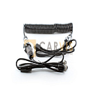 Кабель 2×4pin(мама) — 2×4pin(папа) спиральный 6м