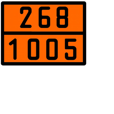 ТАБЛИЧКА ОПАСНЫЙ ГРУЗ 268-1005 АММИАК БЕЗВОДНЫЙ - ООО "Где Авто"