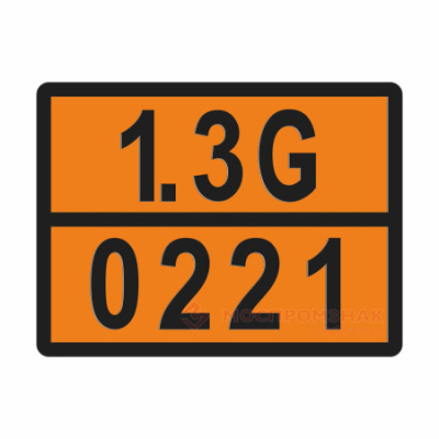 ТАБЛИЧКА ОПАСНЫЙ ГРУЗ 1.3G-0221 боеголовки торпед с разрывным зарядом - ООО "Где Авто"